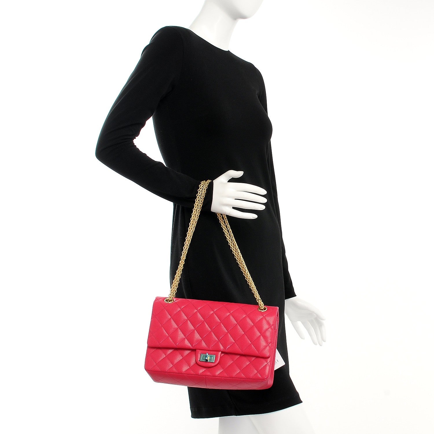 Chanel Caviar Quilted 2.55 Reissue 226 Flap Fuchsia 2 of 8