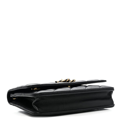 Chanel Lambskin Quilted Twisted CC Wallet On Chain WOC Black 4 of 11