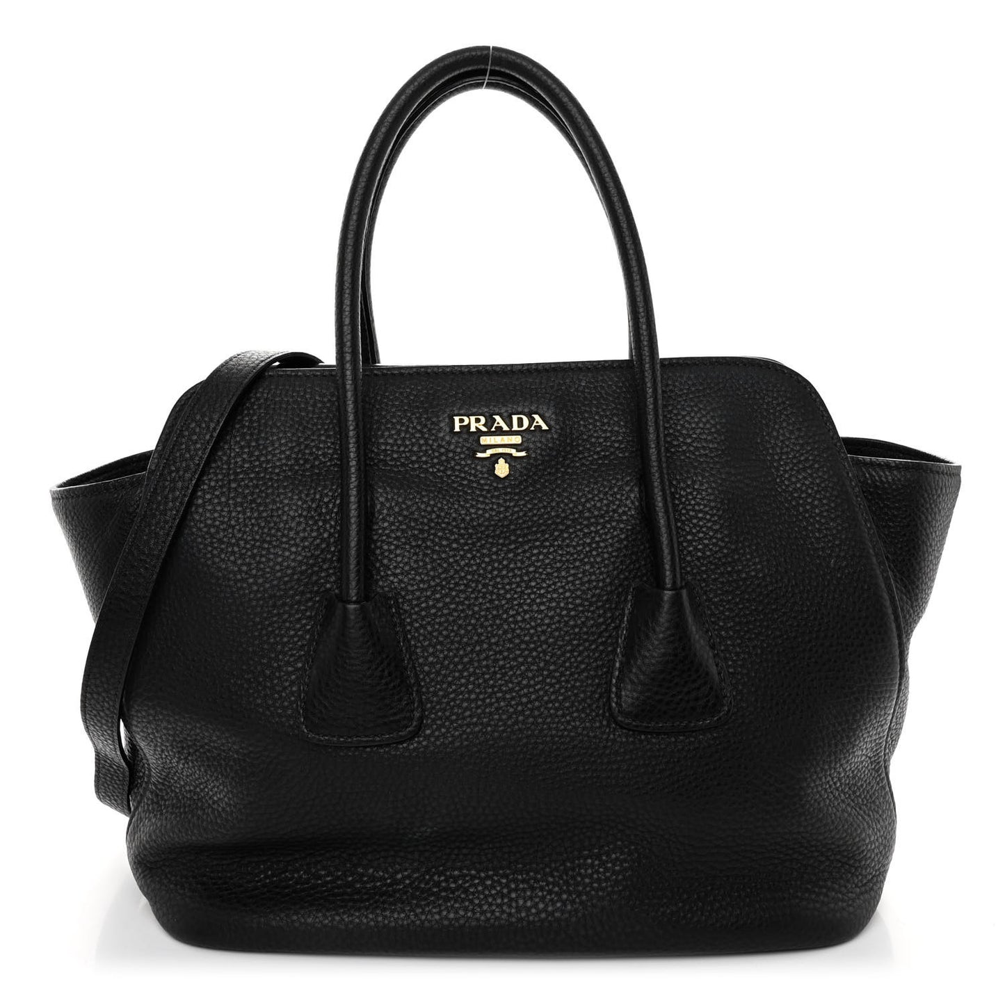 Vitello Daino Shopping Tote Black