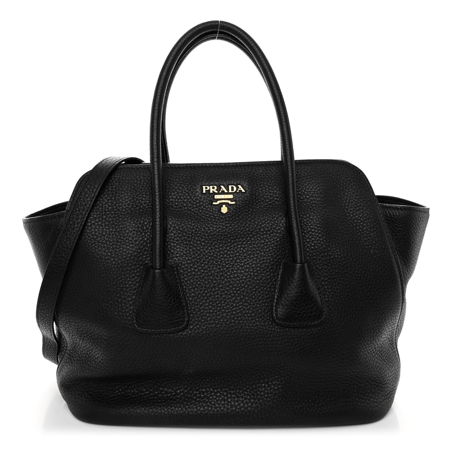 Prada Vitello Daino Shopping Tote Black 1 of 9