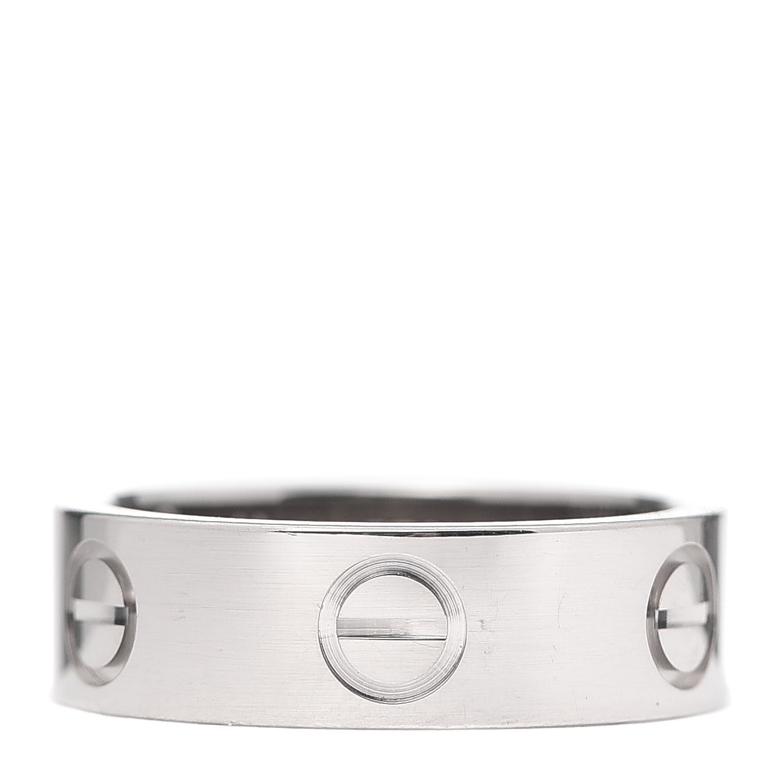 Cartier 18K White Gold 5.5mm LOVE Ring 49 4.75 1 of 4