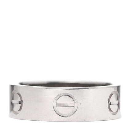 Cartier 18K White Gold 5.5mm LOVE Ring 49 4.75 1 of 4