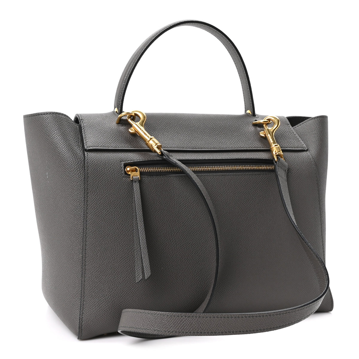 Grained Calfskin Mini Belt Bag Grey