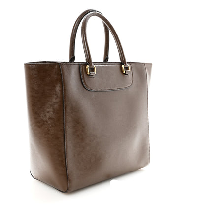 Dolce & Gabbana Vitello Stampa Shopping Tote Brown 3 of 9