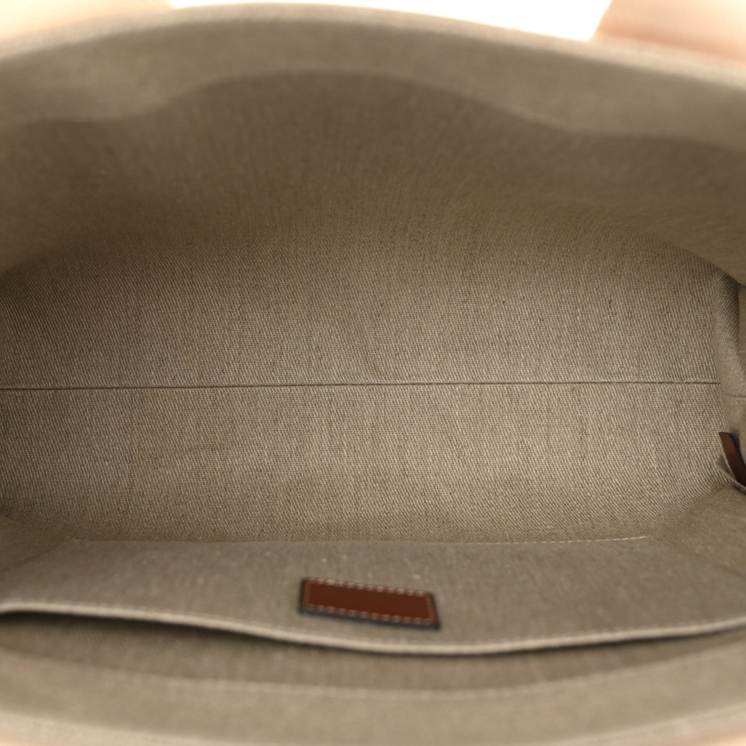 Chloe Linen Calfskin Medium Woody Ribbon Tote White Brown 5 of 10