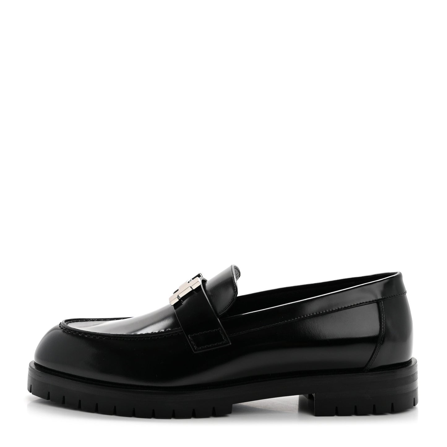 Calfskin Womens Faubourg Loafers 36 Black