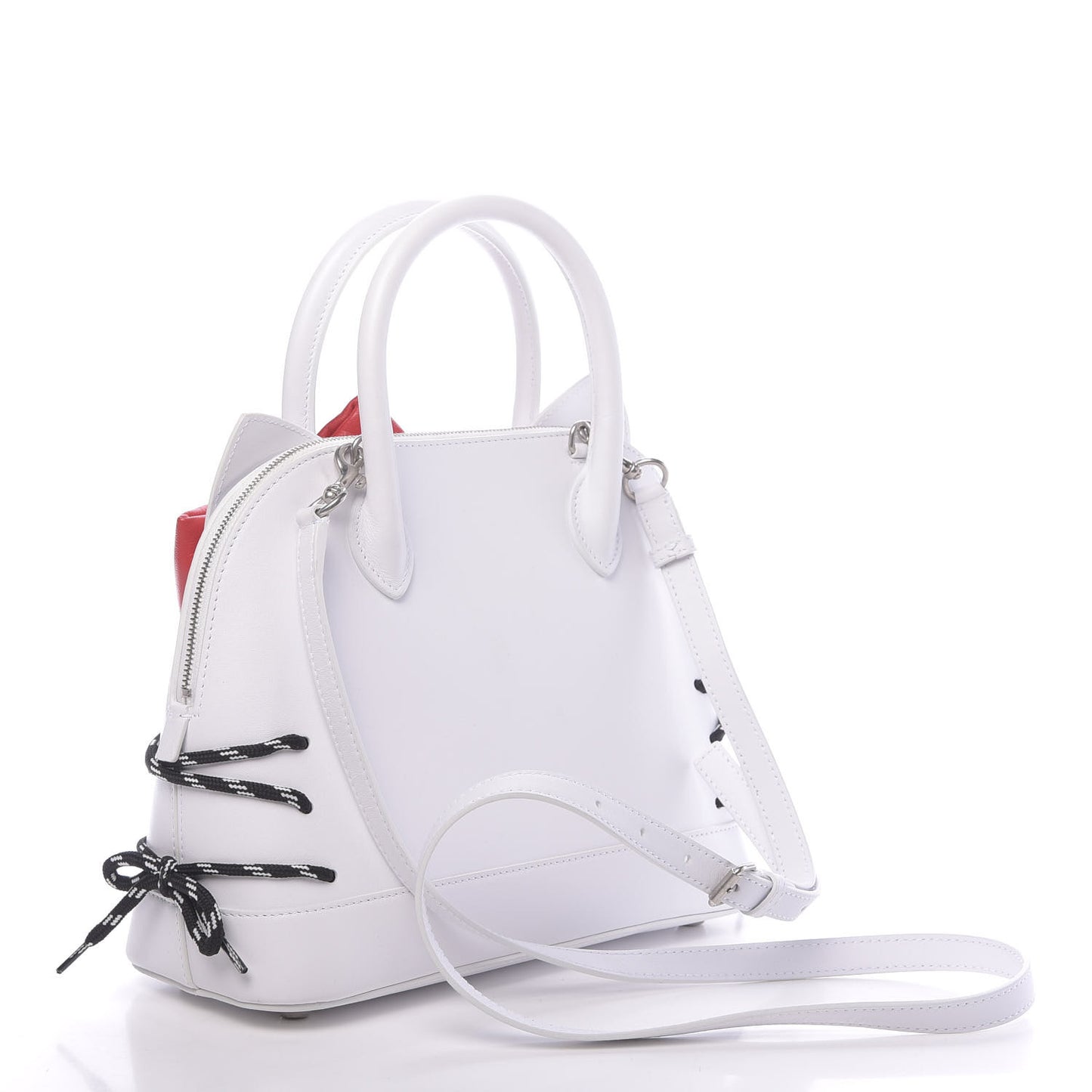 Calfskin Hello Kitty S Ville Top Handle Bag Optic White