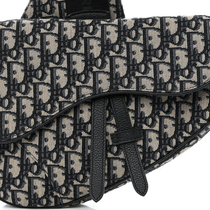 Christian Dior Oblique Mens Saddle Bag Blue 8 of 12