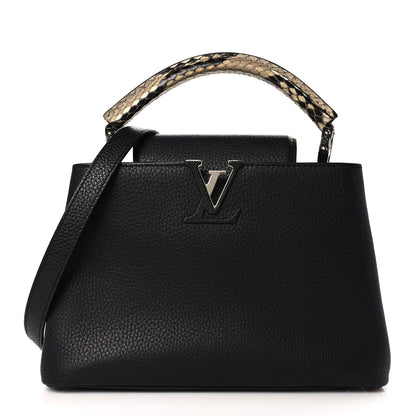 Louis Vuitton Taurillon Snakeskin Capucines BB Black 1 of 8