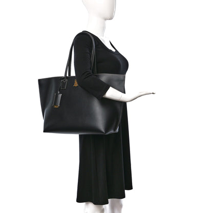 Burberry Calfskin Monogram Motif TB Medium Soft Tote Black 2 of 10