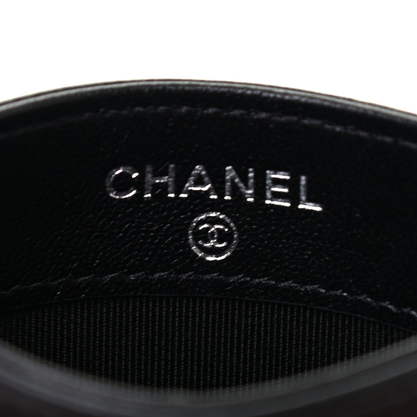 Lambskin Quilted Card Holder So Black