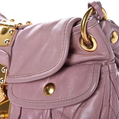 Miu Miu Nappa Matelasse Coffer Hobo Mughetto 17 of 17