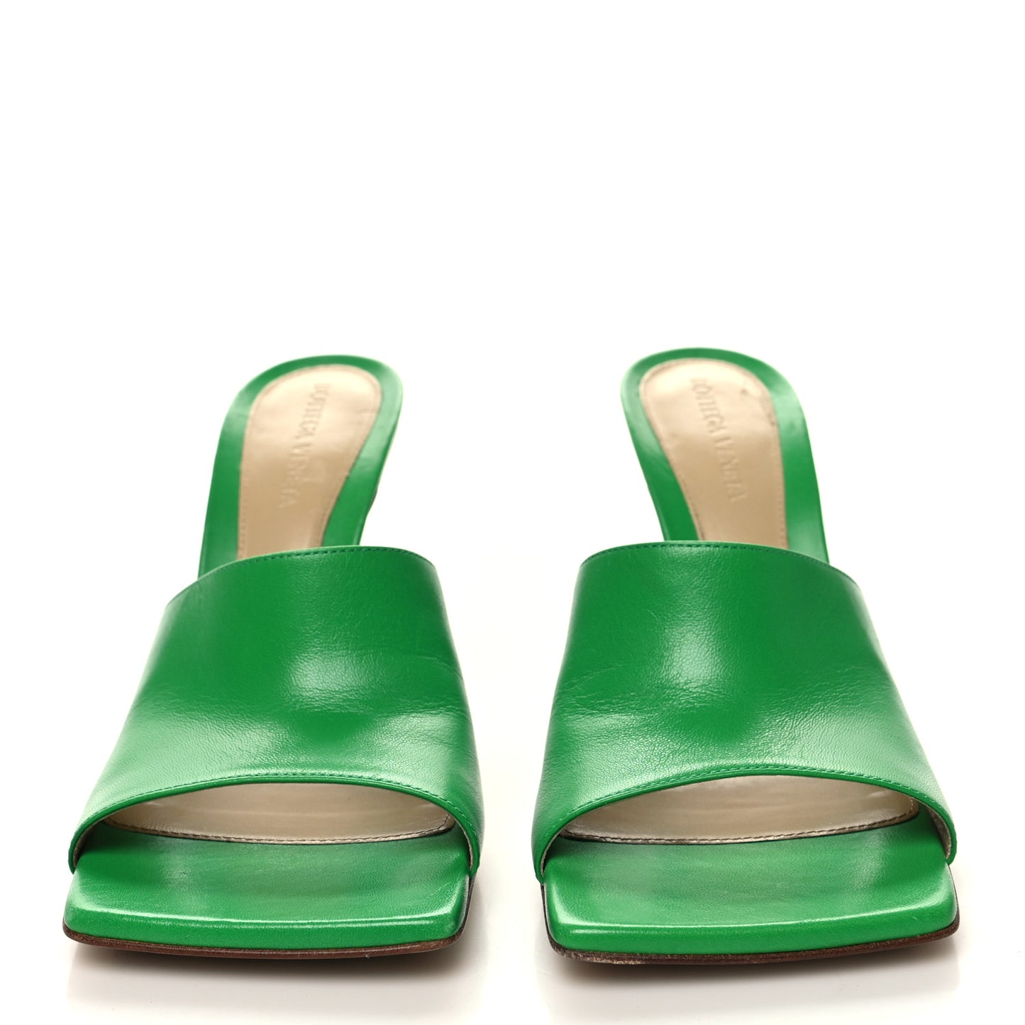 Lambskin Stretch Mule Sandals 38 Grass