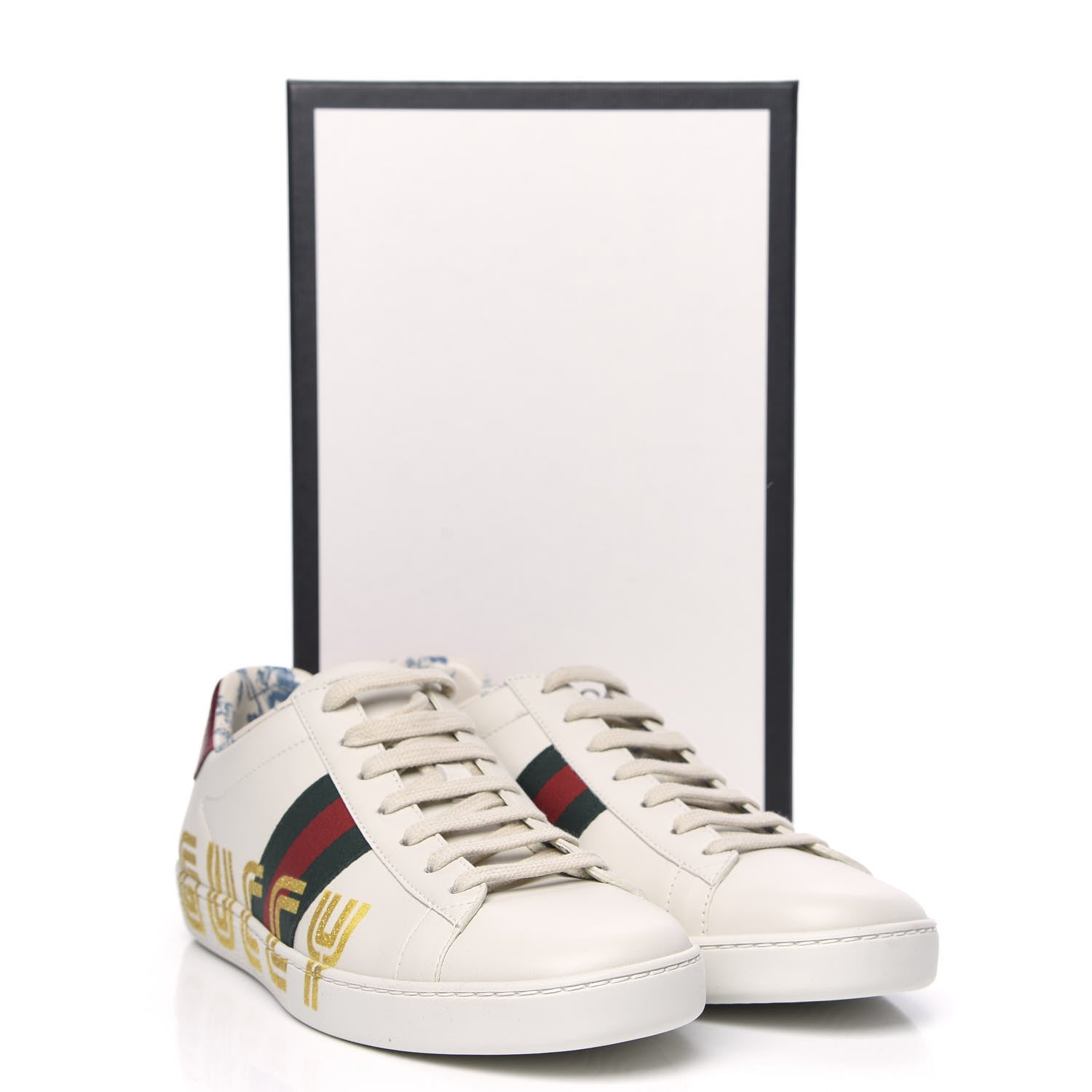 Gucci X SEGA Calfskin Ayers Web Guccy Womens Ace Sneakers 40.5 White 9 of 9