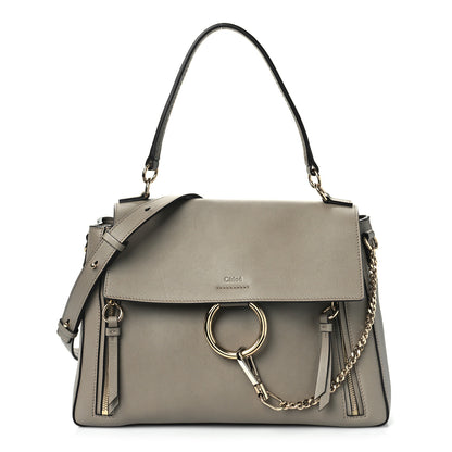 Chloe Calfskin Medium Faye Day Shoulder Bag Motty Grey 1 of 10