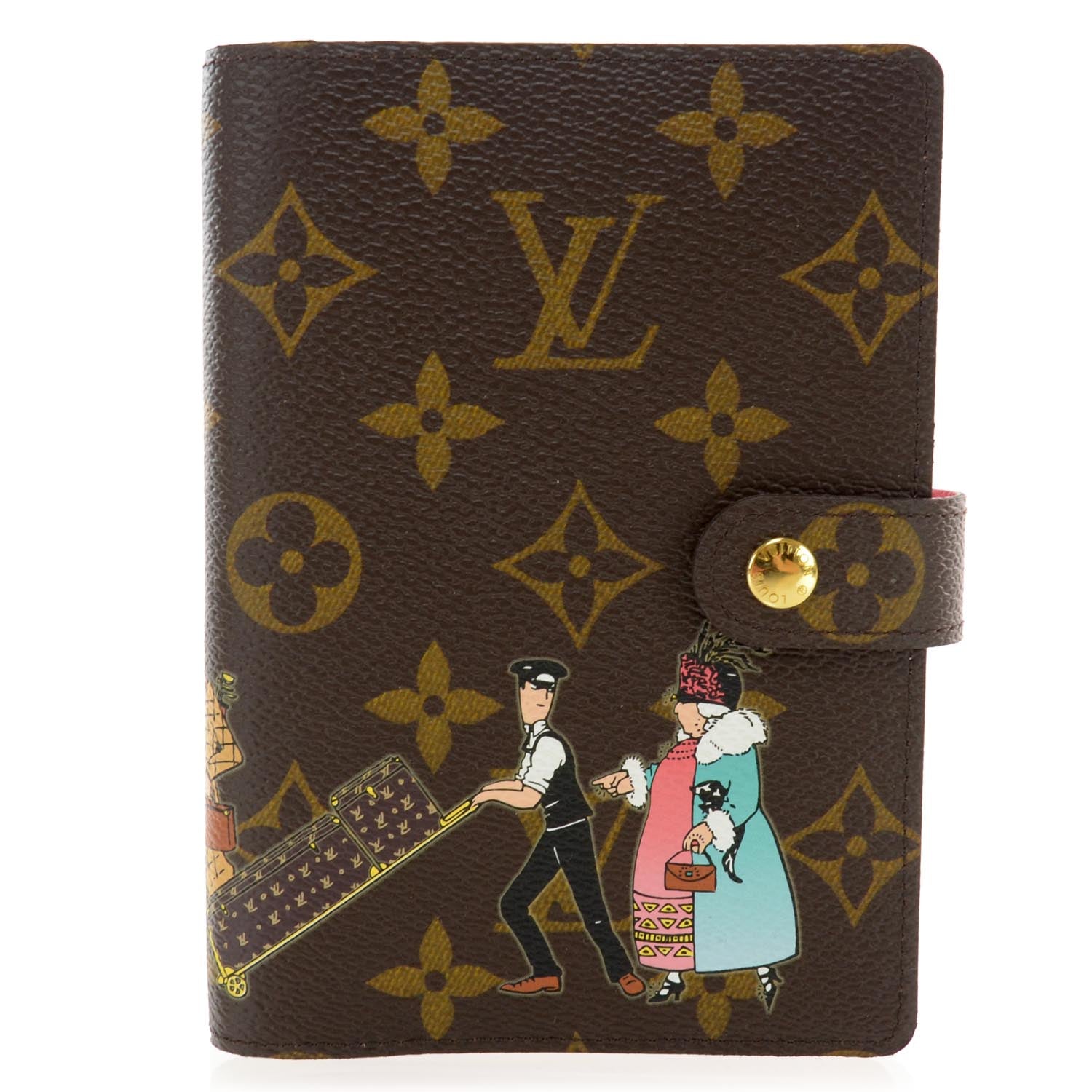 Louis Vuitton Monogram Illustre Small Ring Agenda Rose w Pen 1 of 10