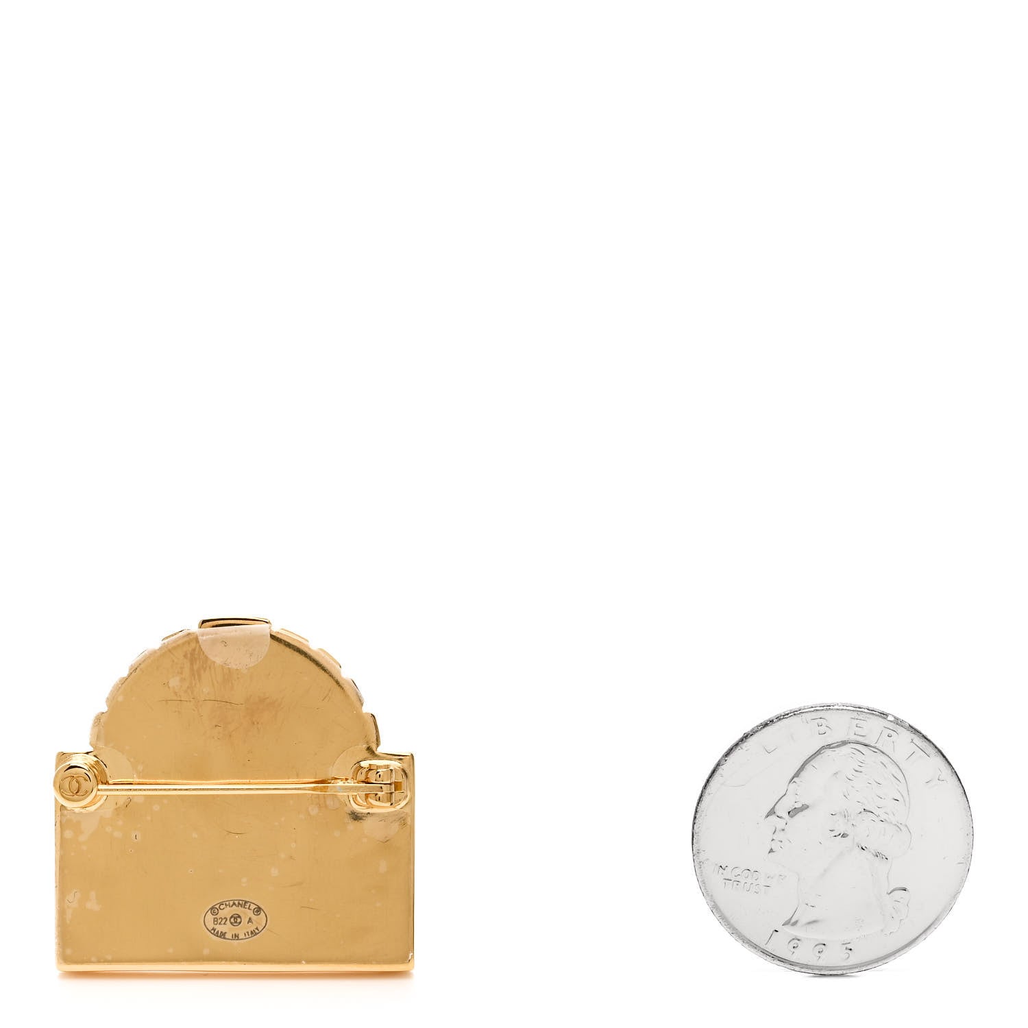 Chanel Metal CC Rue Cambon Brooch Gold 2 of 4