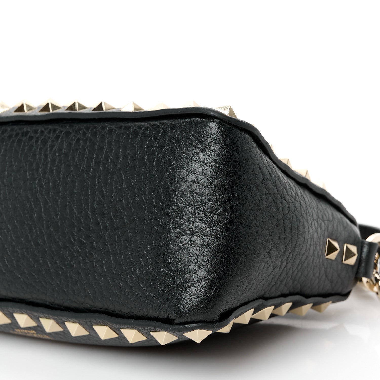 Valentino Garavani Grained Calfskin Small Rockstud All Over Crossbody Bag Black 10 of 10