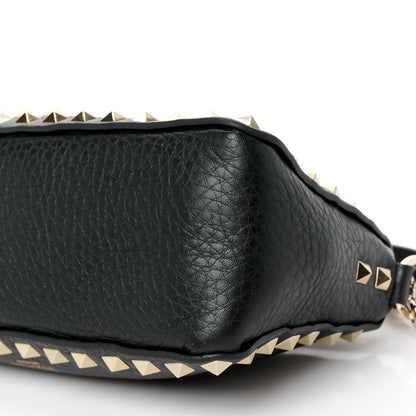 Valentino Garavani Grained Calfskin Small Rockstud All Over Crossbody Bag Black 10 of 10