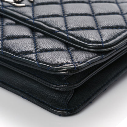 Chanel Caviar Quilted Flap With Chain Blue 5 of 11