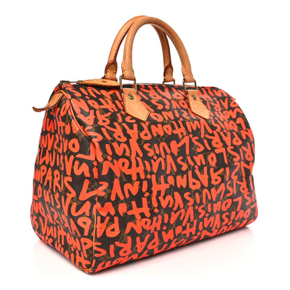 Louis Vuitton Monogram Graffiti Speedy 30 Orange 3 of 9