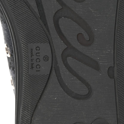 Gucci GG Monogram Calfskin Womens Low Top Sneakers 37 Piombo Black 14 of 20