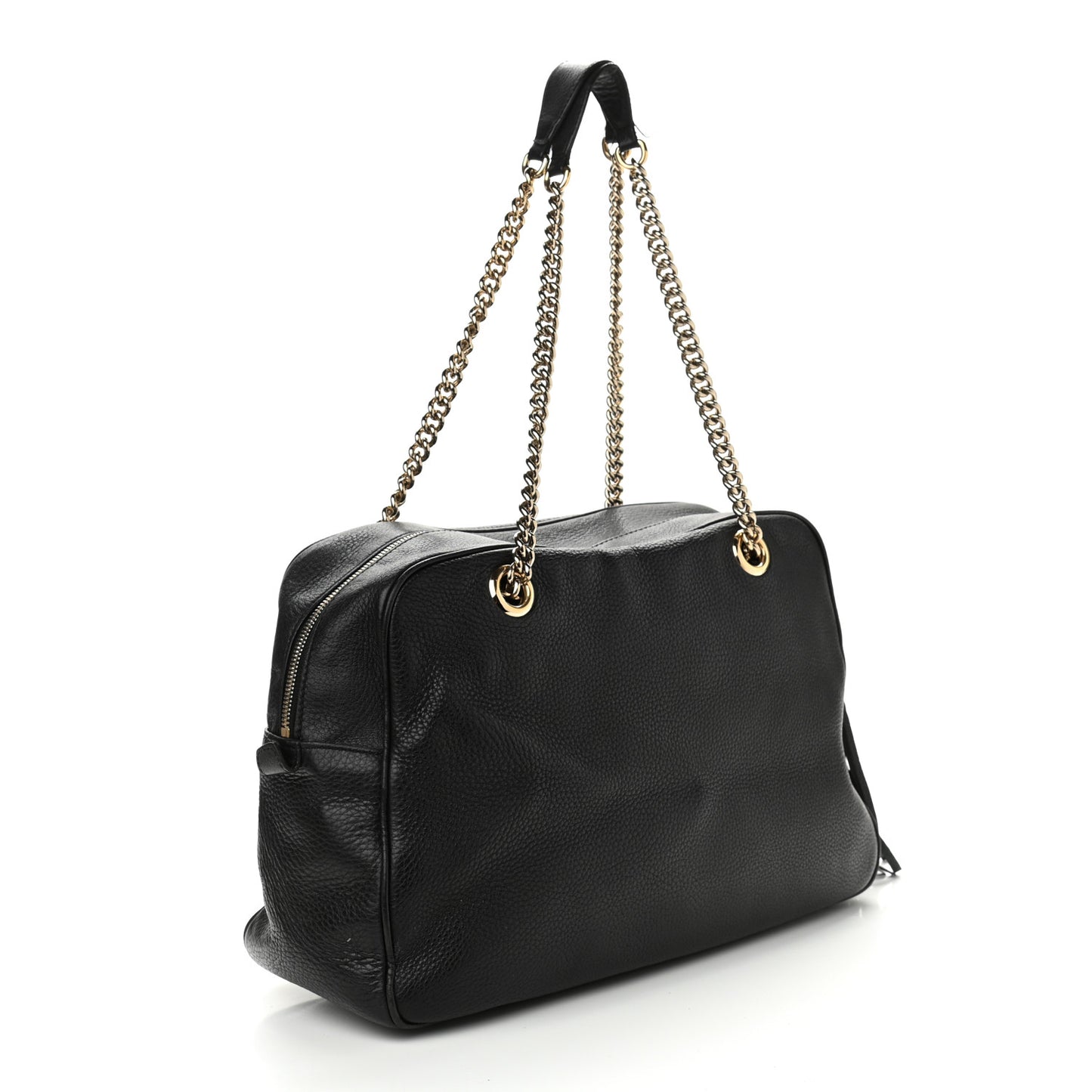 Pebbled Calfskin Medium Soho Bowler Black