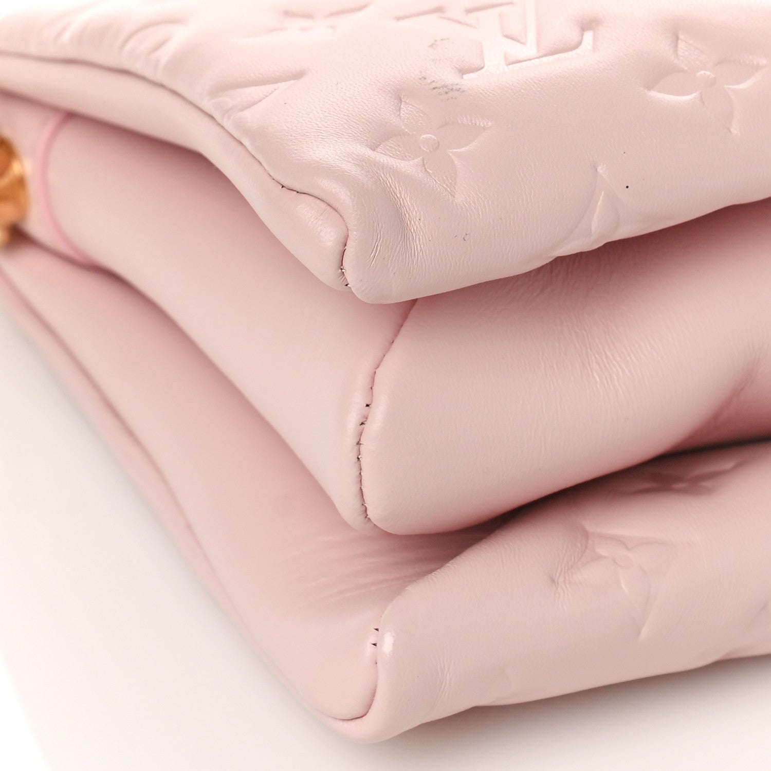 Louis Vuitton Lambskin Embossed Monogram Coussin PM Rose 7 of 8
