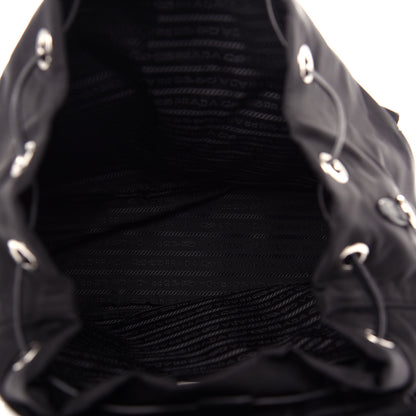 Prada Nylon New Vela Studded Backpack Black Neon Pink 4 of 9