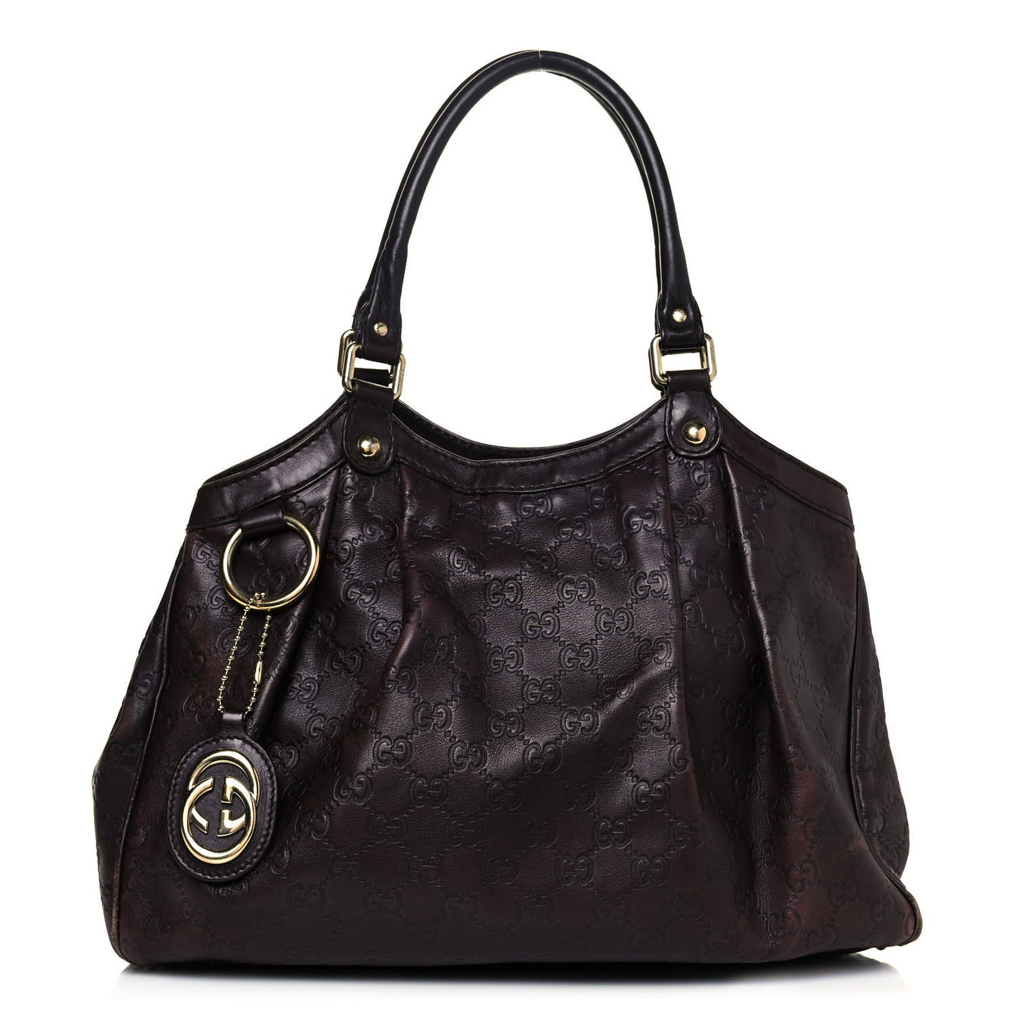 Guccissima Medium Sukey Tote Chocolate