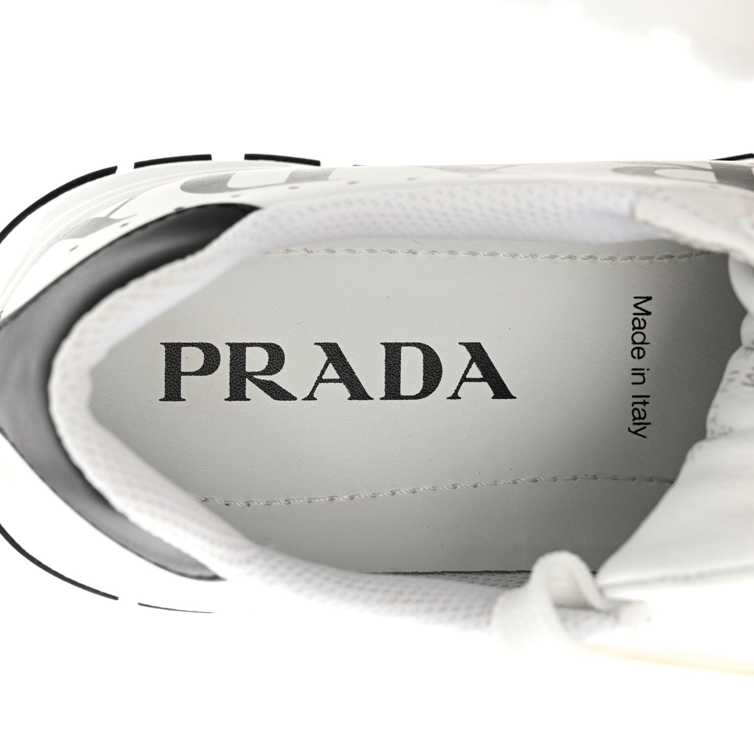 Prada Nylon Gabardine Logo Sneakers 36.5 White 7 of 9