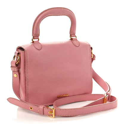 Miu Miu Goatskin Madras Shoulder Bag Rosa 2 of 11