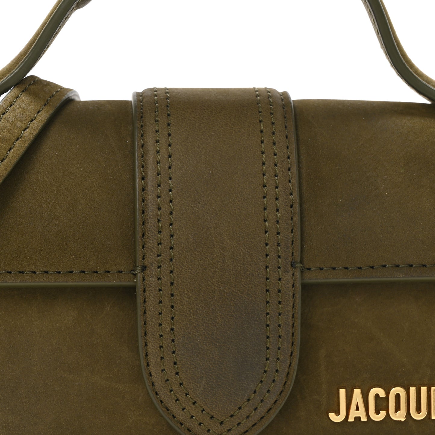 Suede Calfskin Le Bambino Dark Khaki