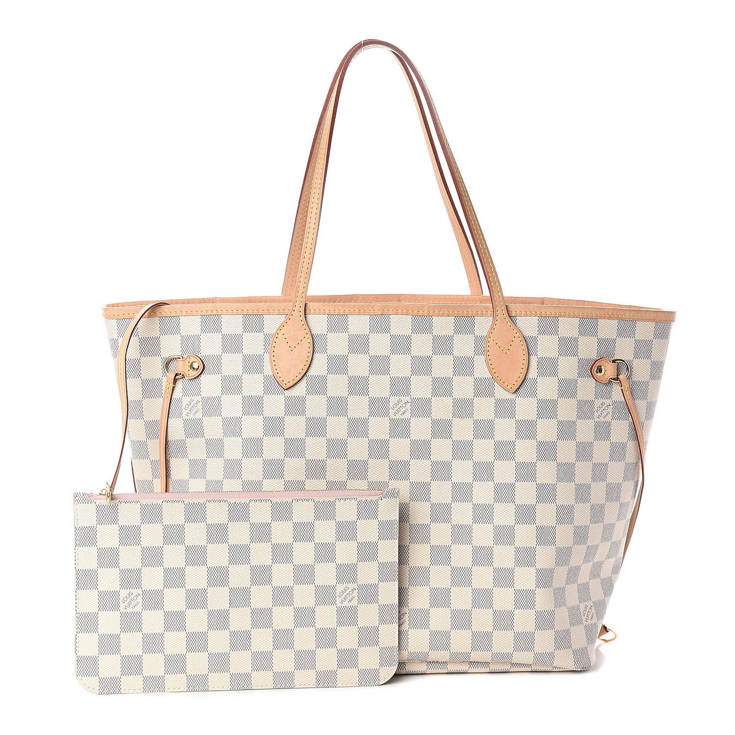 Damier Azur Neo Neverfull MM Rose Ballerine