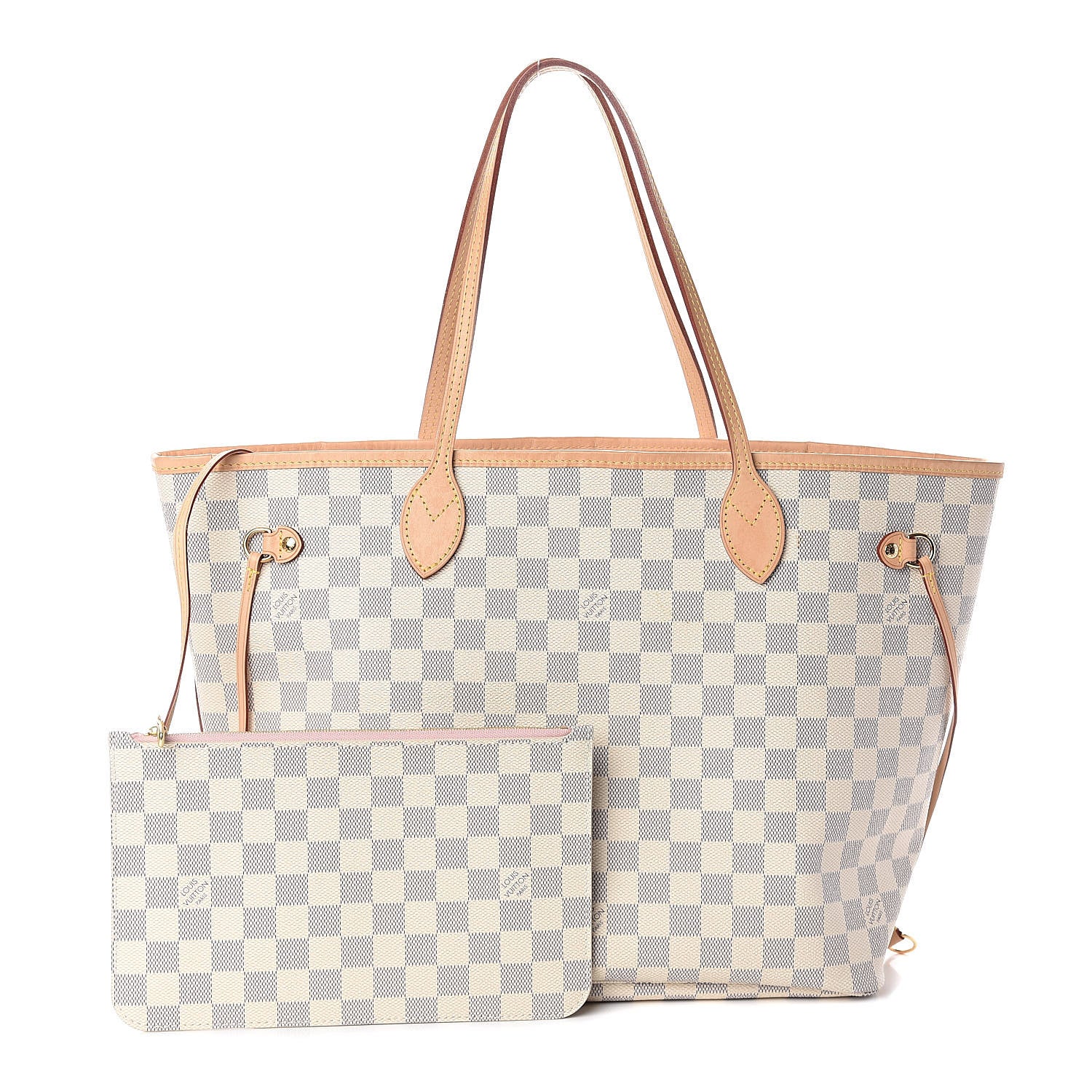 Louis Vuitton Damier Azur Neo Neverfull MM Rose Ballerine 1 of 11