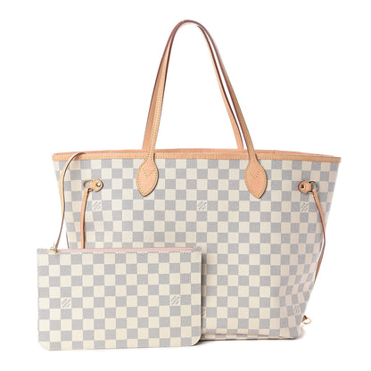 Louis Vuitton Damier Azur Neo Neverfull MM Rose Ballerine 1 of 11