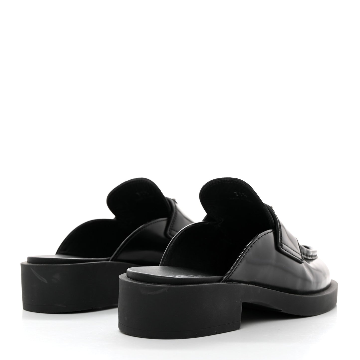 Spazzolato Triangle 40mm Loafer Mules 37.5 Black