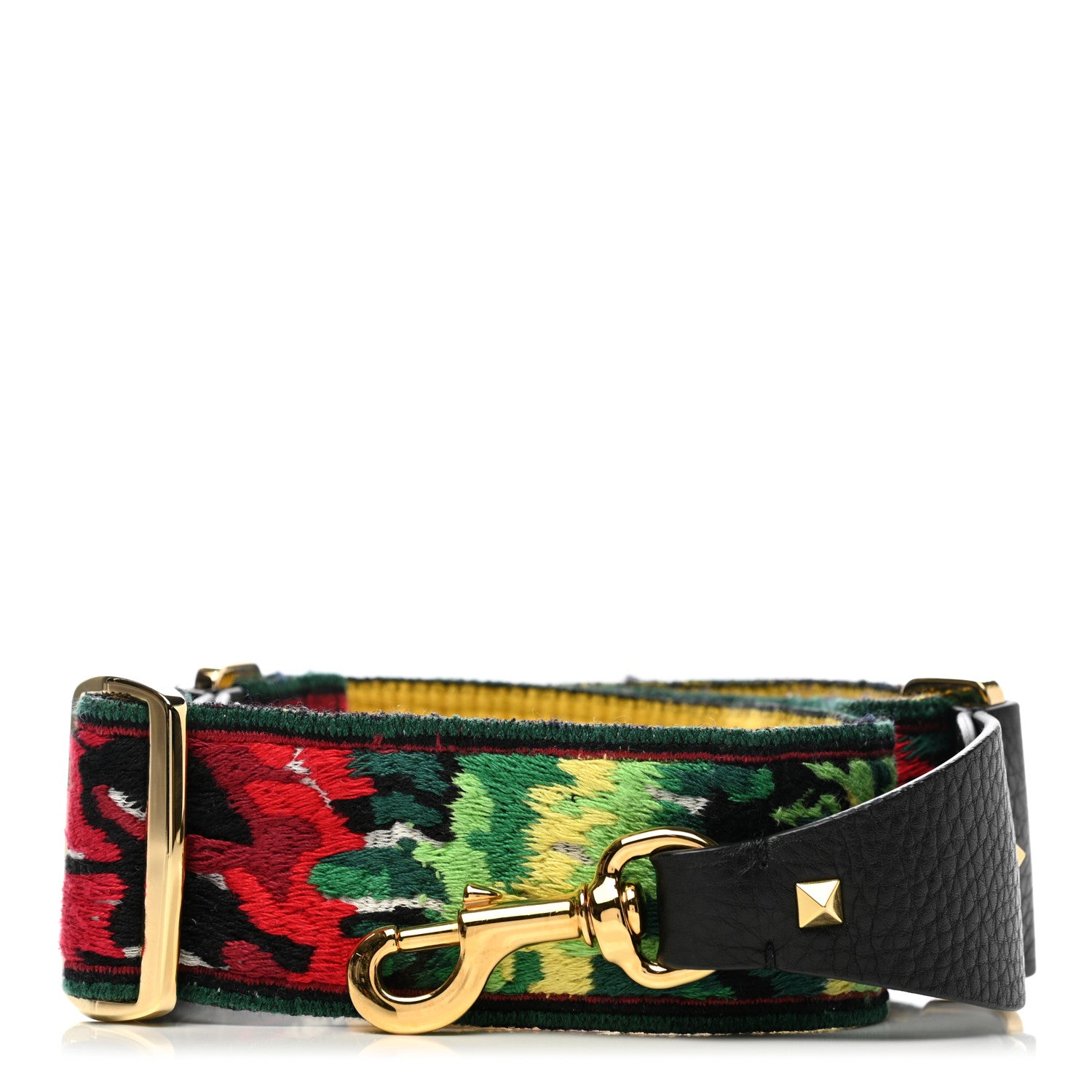 Valentino Garavani Canvas Tie Dye Embroidered Rockstud Guitar Strap Multicolor 1 of 6