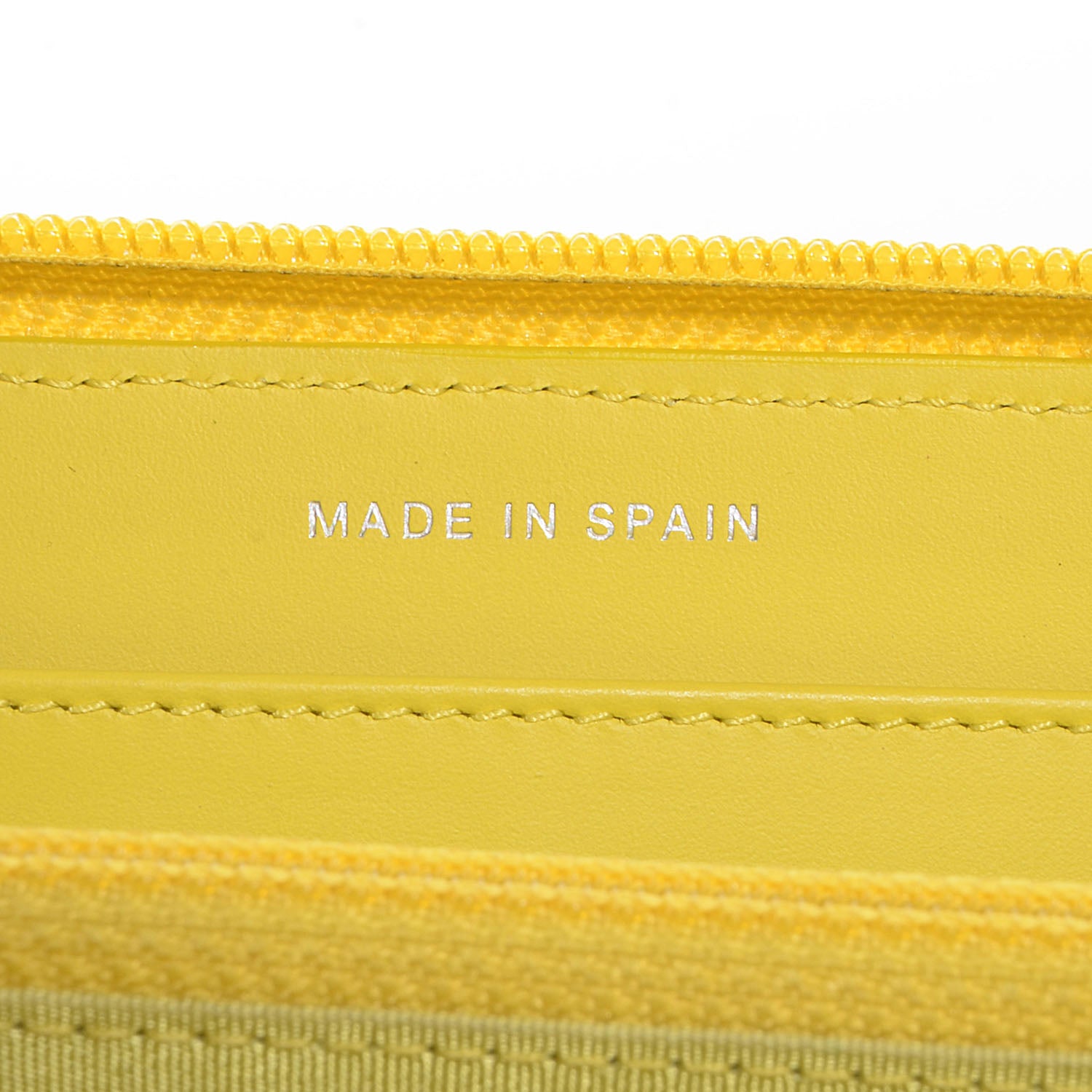 Chanel Caviar CC Timeless Large Zip Around Wallet Yellow 7 of 9