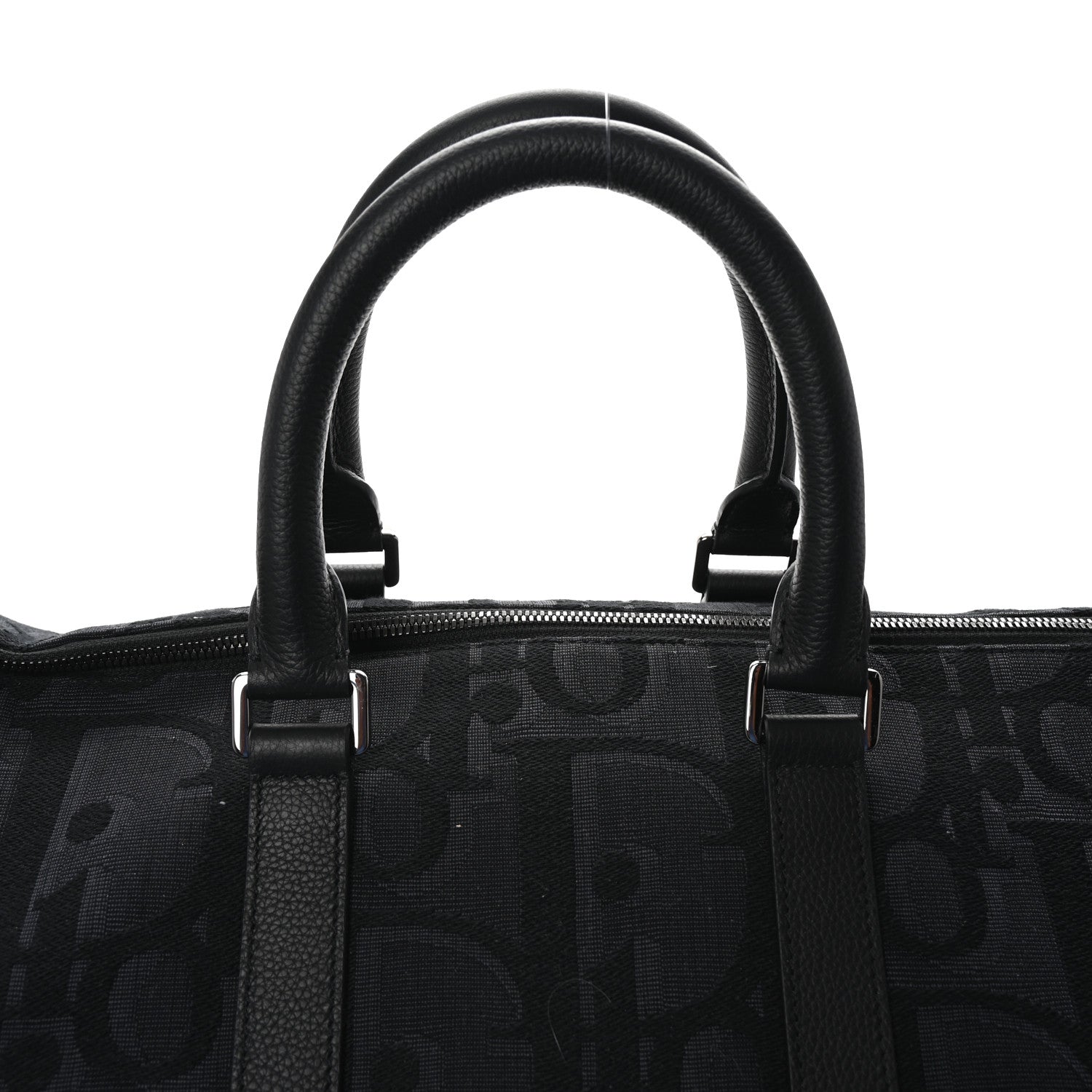 Christian Dior Maxi Oblique Jacquard Weekender 45 Black 6 of 8
