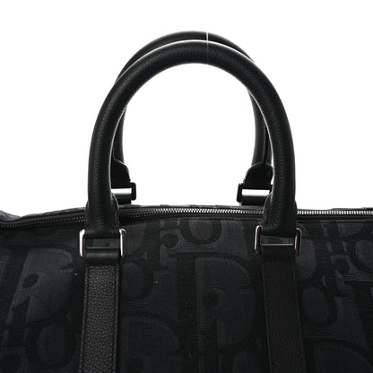 Christian Dior Maxi Oblique Jacquard Weekender 45 Black 6 of 8