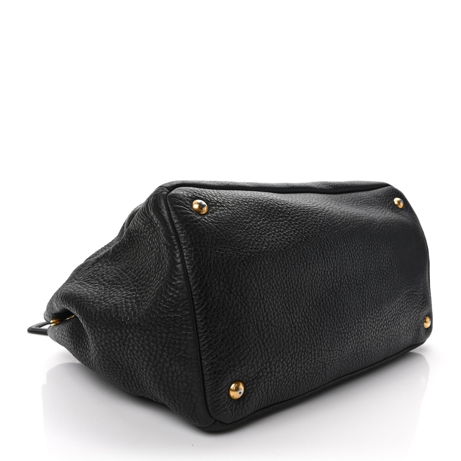 Prada Vitello Daino Tote Black 4 of 10