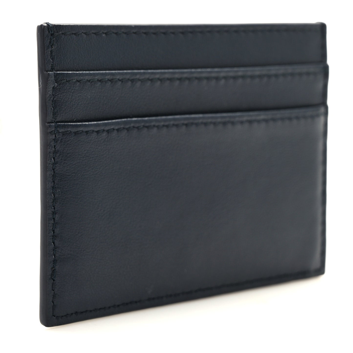 Calfskin Vibe Card Holder Blue White