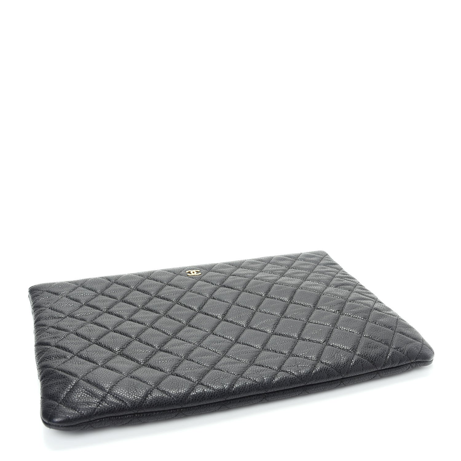 Chanel Caviar Quilted Large Cosmetic Case Black 4 of 8