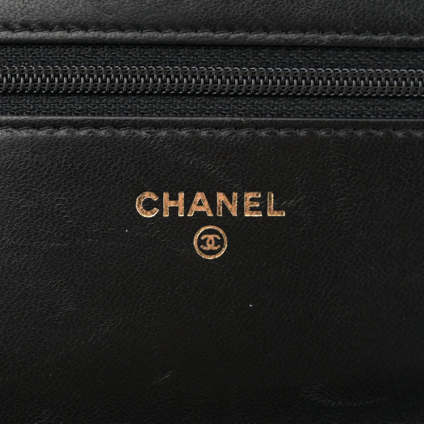 Lambskin Quilted Boy Wallet On Chain WOC Black