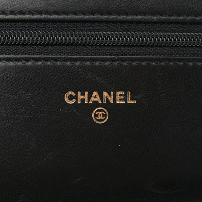 Chanel Lambskin Quilted Boy Wallet On Chain WOC Black 6 of 13