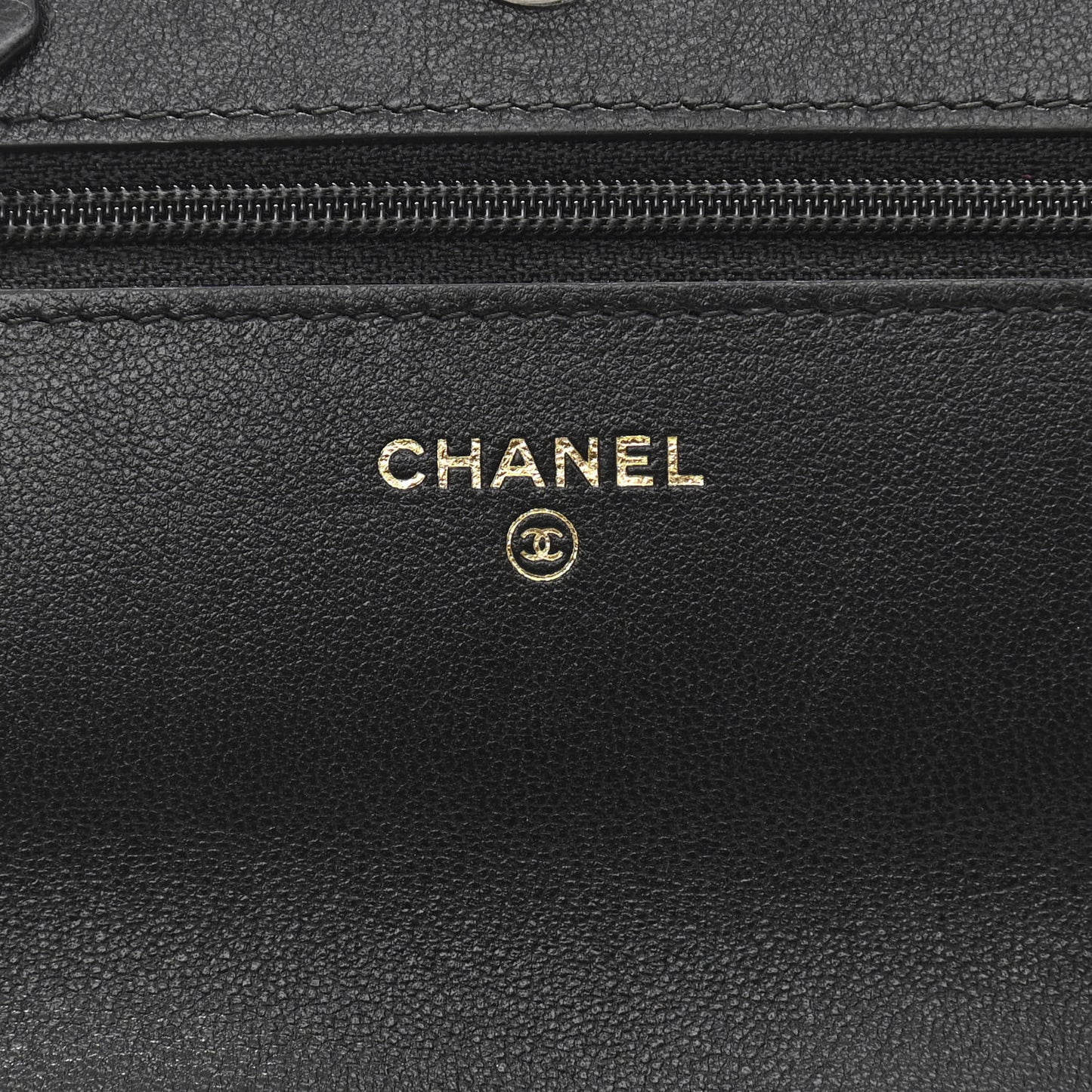 Lambskin Quilted Chanel 19 Wallet On Chain WOC Black