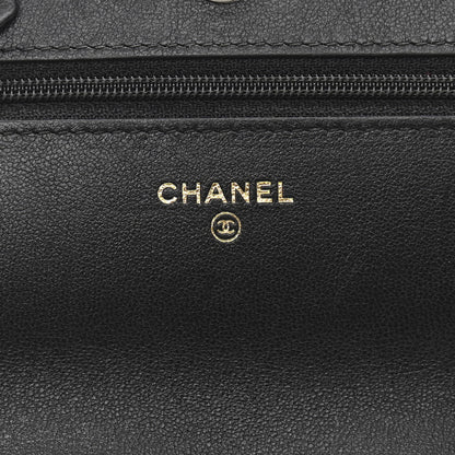 Chanel Lambskin Quilted Chanel 19 Wallet On Chain WOC Black 6 of 13