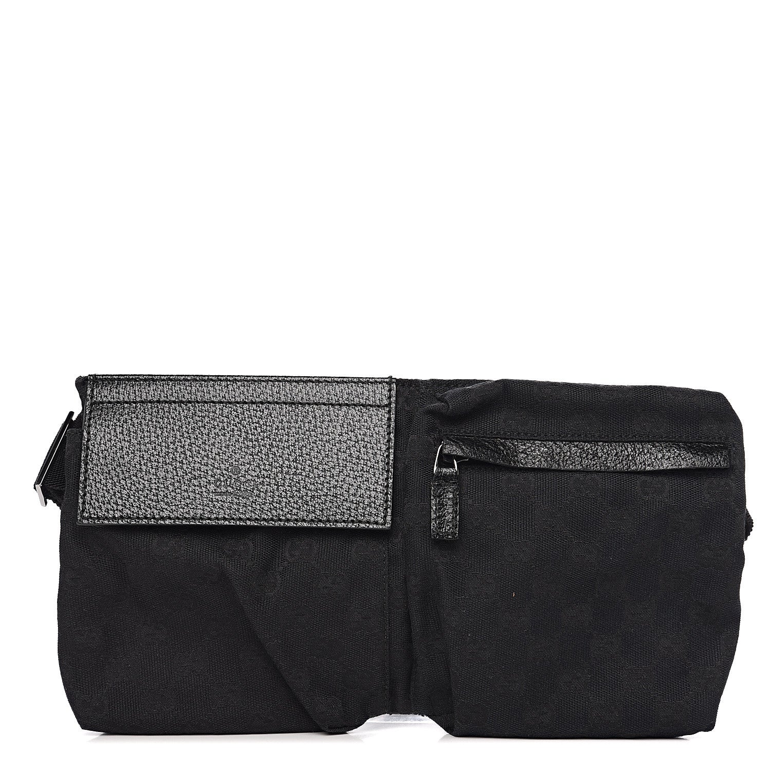 Gucci GG Monogram Double Pocket Belt Bag Black 1 of 9