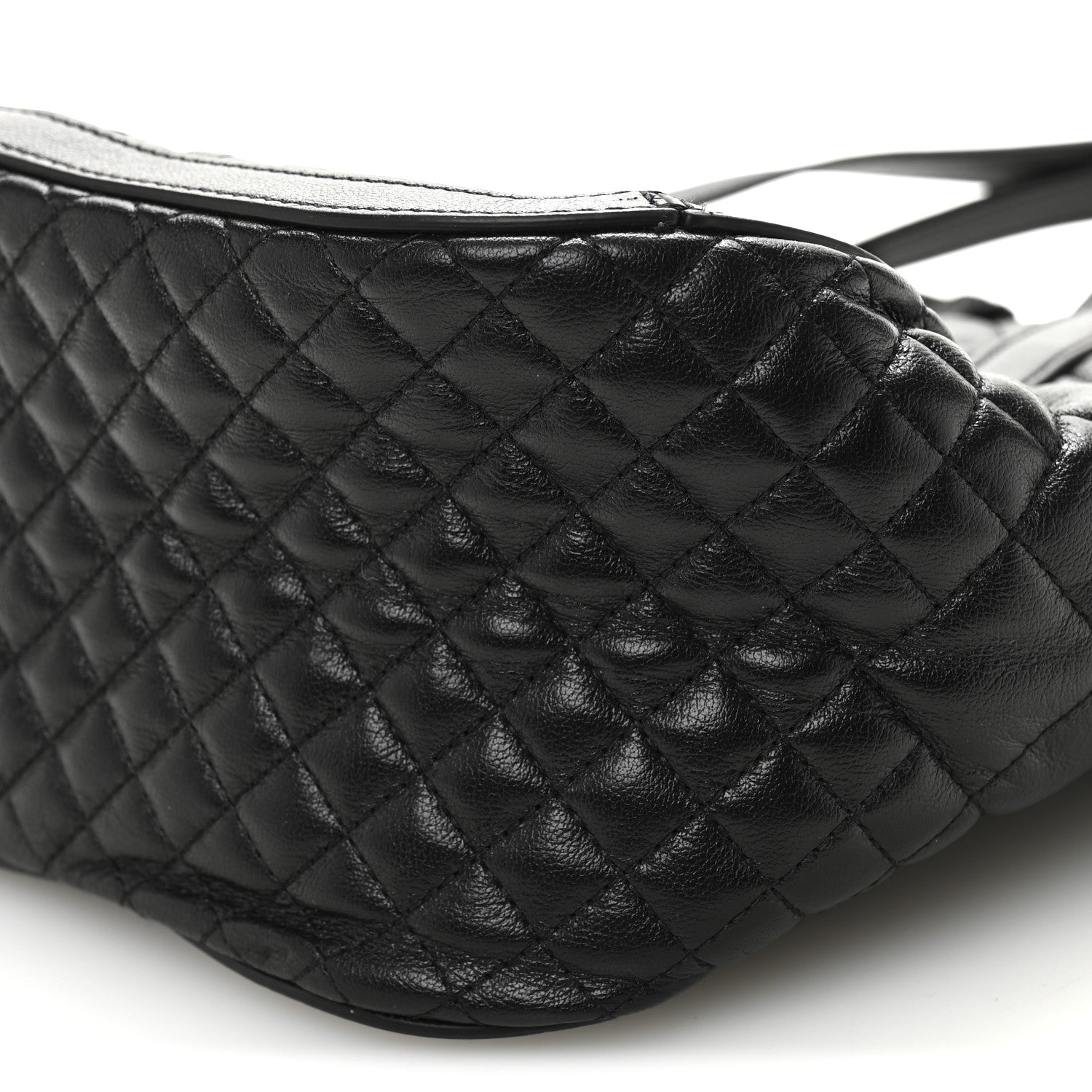 Versace Calfskin Quilted Greca Goddess Tote Bag Black 9 of 9